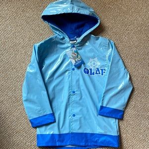 Disney Frozen Olaf Do you want to build a snowman raincoat size Medium 4/5